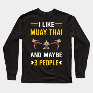 3 People Muay Thai Long Sleeve T-Shirt